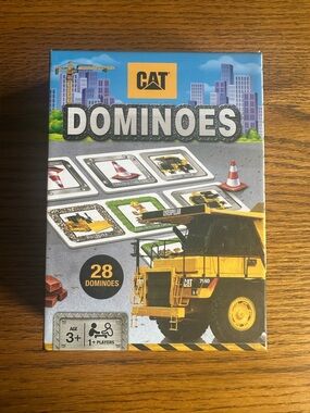 CAT Construction Themed Dominoes New Sealed Box